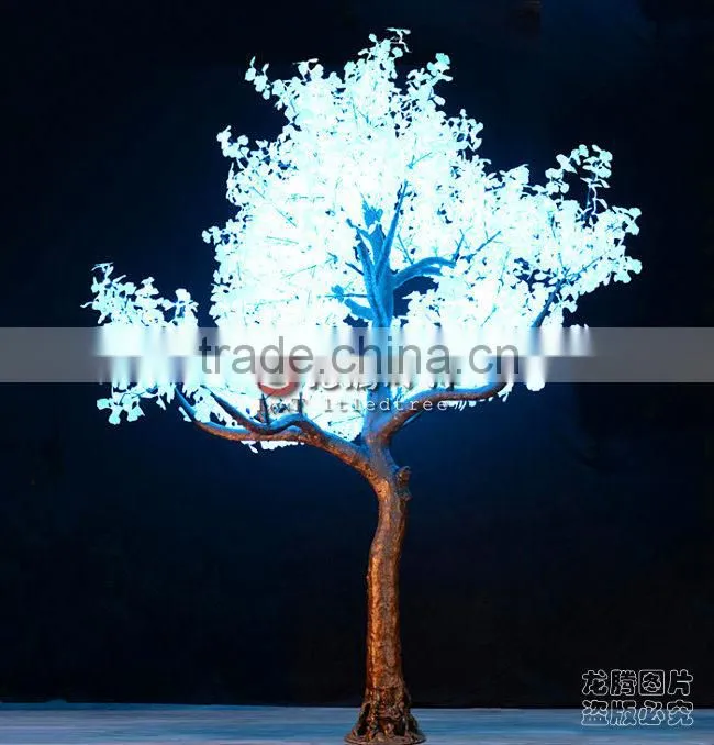 Unique 5m RGB ginkgo leaf Large projection led tree