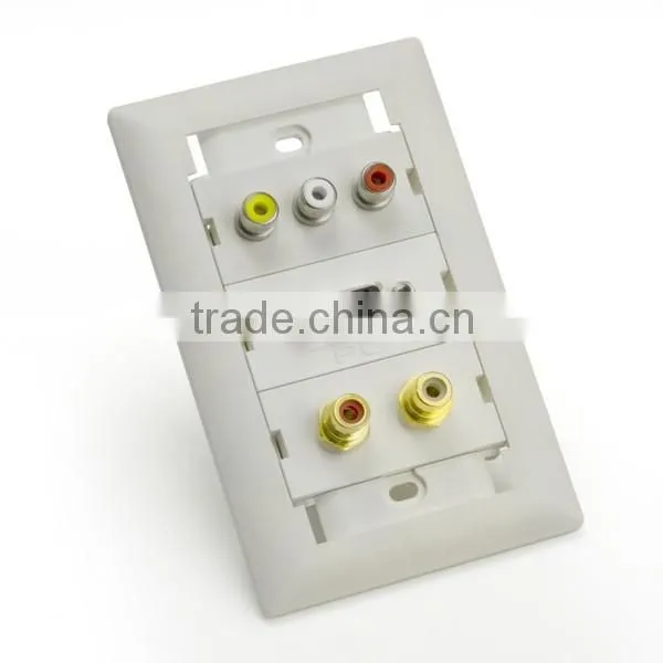 Multiple A/V Modules Outlets Gang Frame