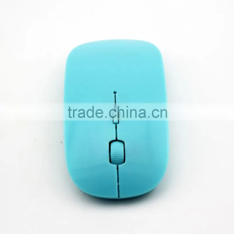 5 colors Ultra-thin Wireless mouse 2.4 GHZ usb Mouse Flat Optical Mouse