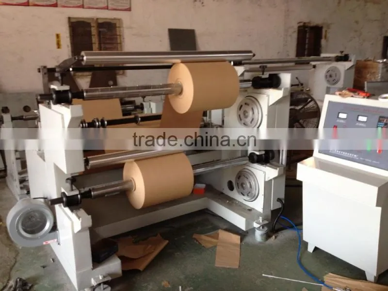 Horizontal type paper roll slitting rewinding machine