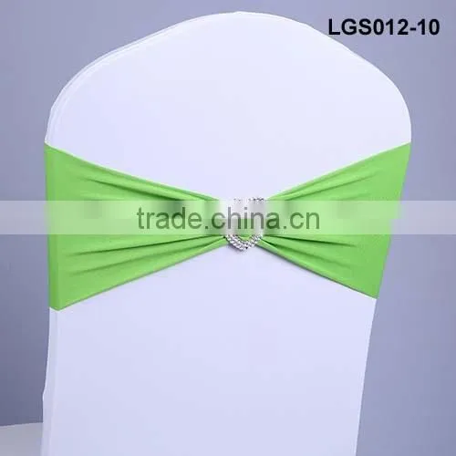 wholesale light purple spandex chair cover chair band with buckle
