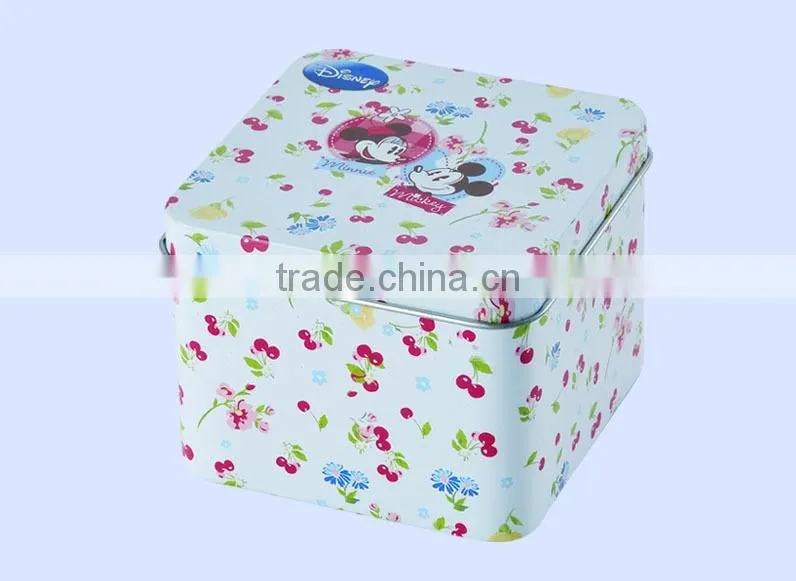 amazing white delicate design gift tinplate packaging box