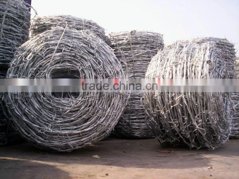 Top quality hot galvanzied PVC 12 gaugex14gauge14#x16# barbed wire military weapon