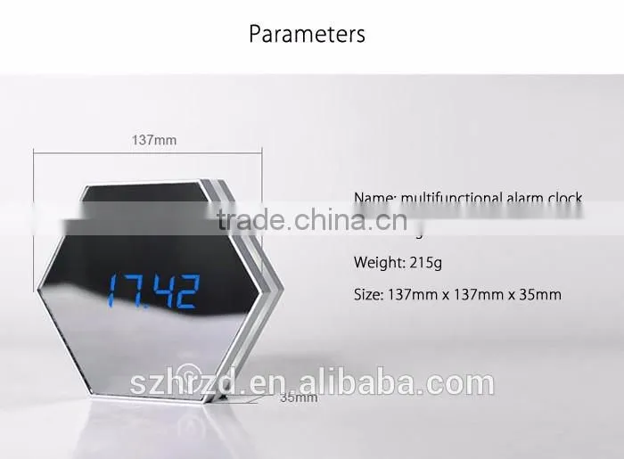 Multifunctional New Led Digital Mirror Alarm Clock Sleep night Light