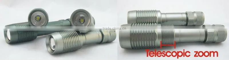 nice design xml t6 telescopic dimmable highlight flash led light