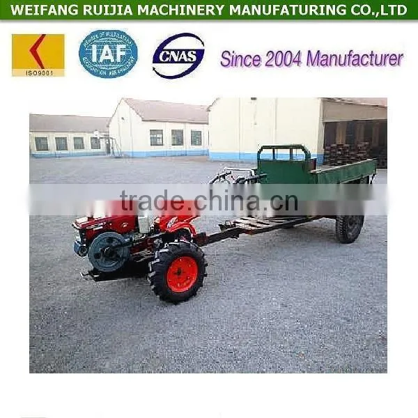 Hot sale Chinese cheap 1 ton / 1.5 tons agricultural trailers used for sale ! New China diesel tractors with trailer for sale !