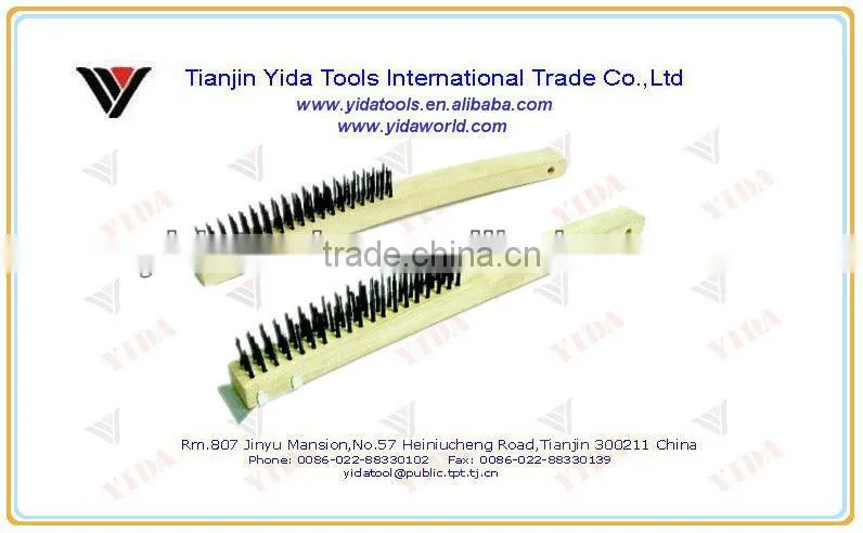 bent handle wire brush