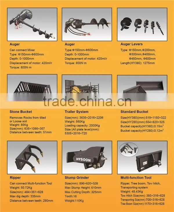 CE approved factory supply mini skid steer loader