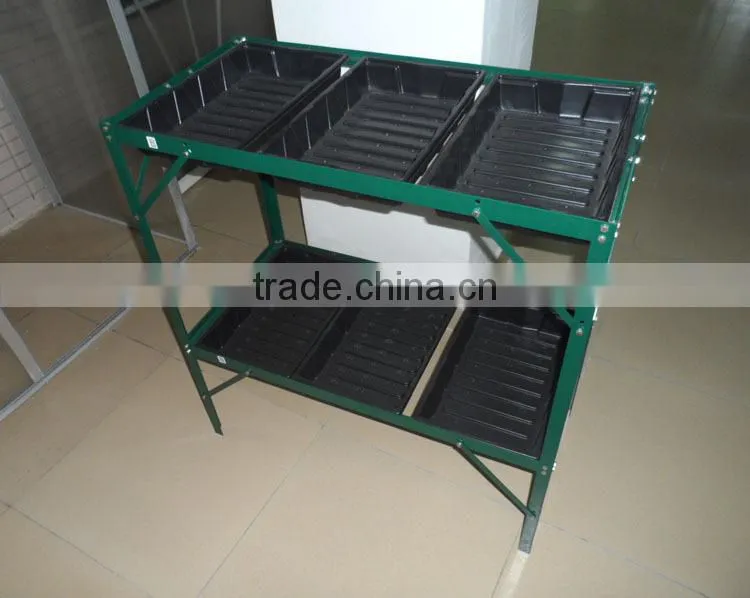 Widely used garden greenhouse portable staging with seed trays for sale HX56 series