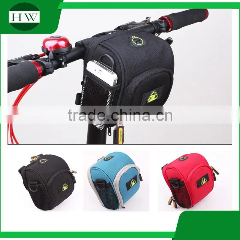 Mountain bike tube bag bicycle handlebar bag with rain cover bike accessories