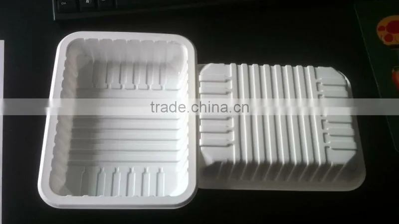 large rectangle disposable plastic meat packaging trays, trays for beef