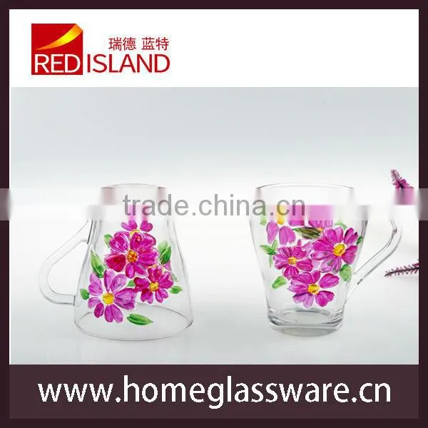 glass works supply hand painted glass cup beer glass beer mug