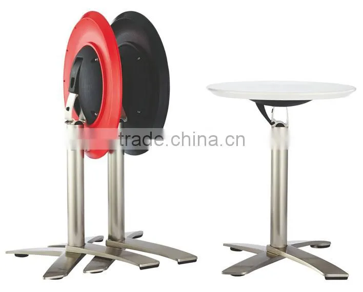 High quality fashion modern outdoor folded ABS top brushed aluminum cocktail table bar table LQ- BT307B