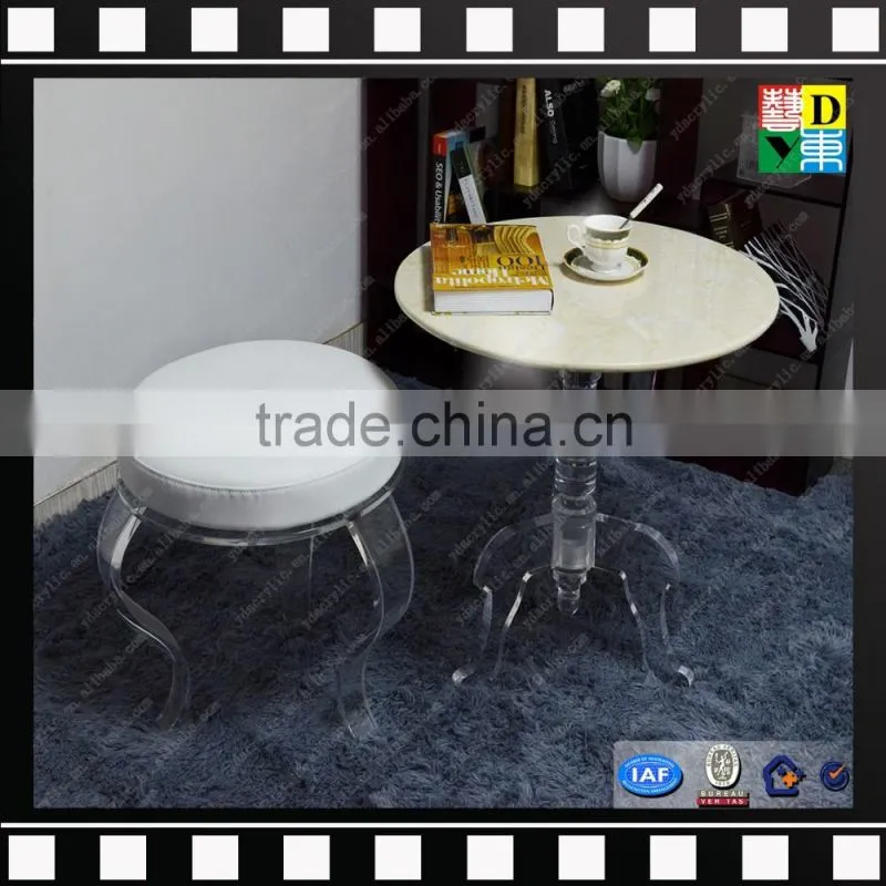 Modern design acrylic console side table clear lucite round coffee table from china manufacturer