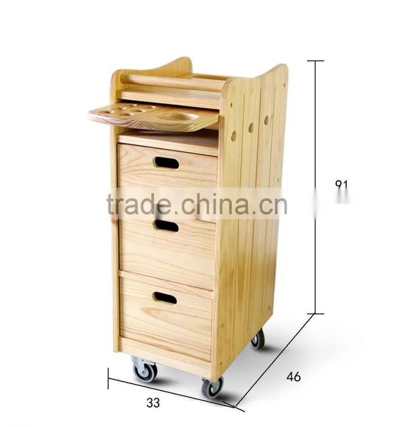 Portable manicure furniture cabinet with movable stool inside for Nail Salon TKN-2991