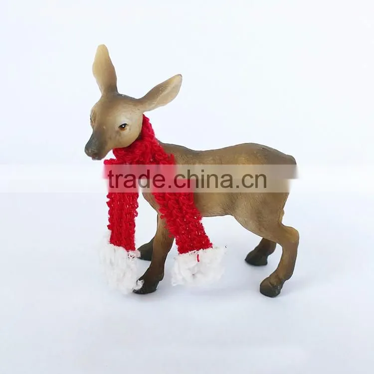 Custom Christmas white-tailed deer figurine ornament