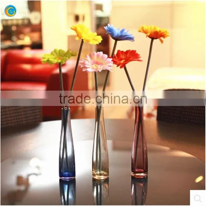 crystal glass vase for home decor in unique design