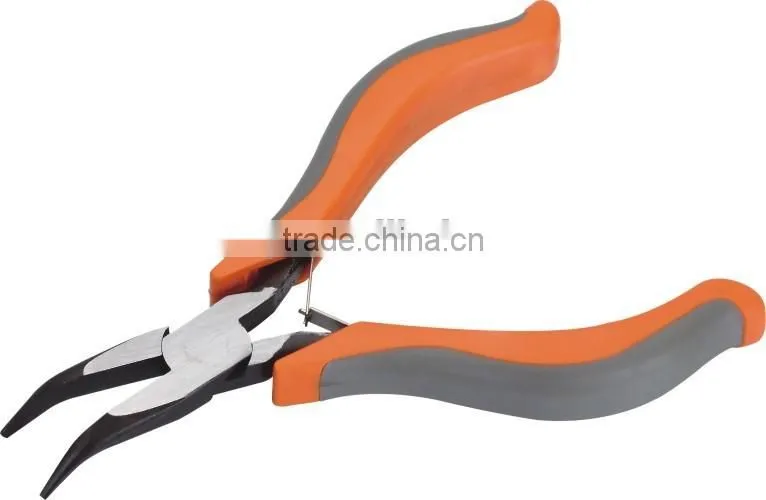 European type double color PVC dipped handle mini flat nose pliers
