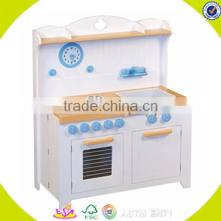 Wholesale cheap funny wooden kids kitchen toy creative role play wooden kids kitchen toy W10C055