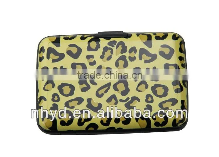 Customized colors card guard aluminum wallet