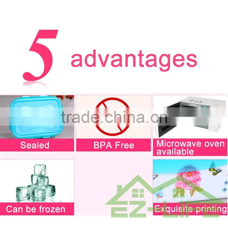 BPA free applicable to microwave oven promotion seal plastic food Freshness Preservation storage boxes