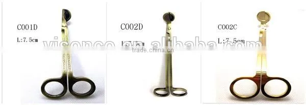 Wick trimmer candle scissors/snuffer/dipper in scissors