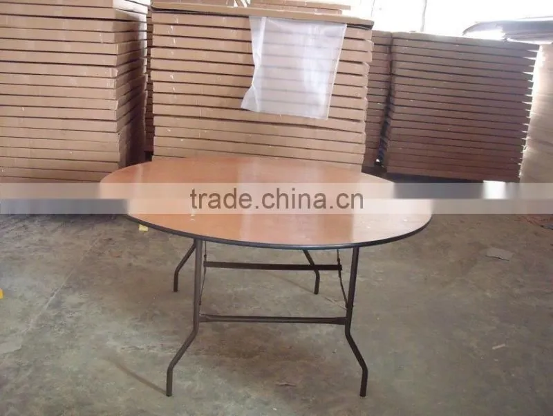 Used PVC Edge Plywood Banquet Folding Tables For Sale