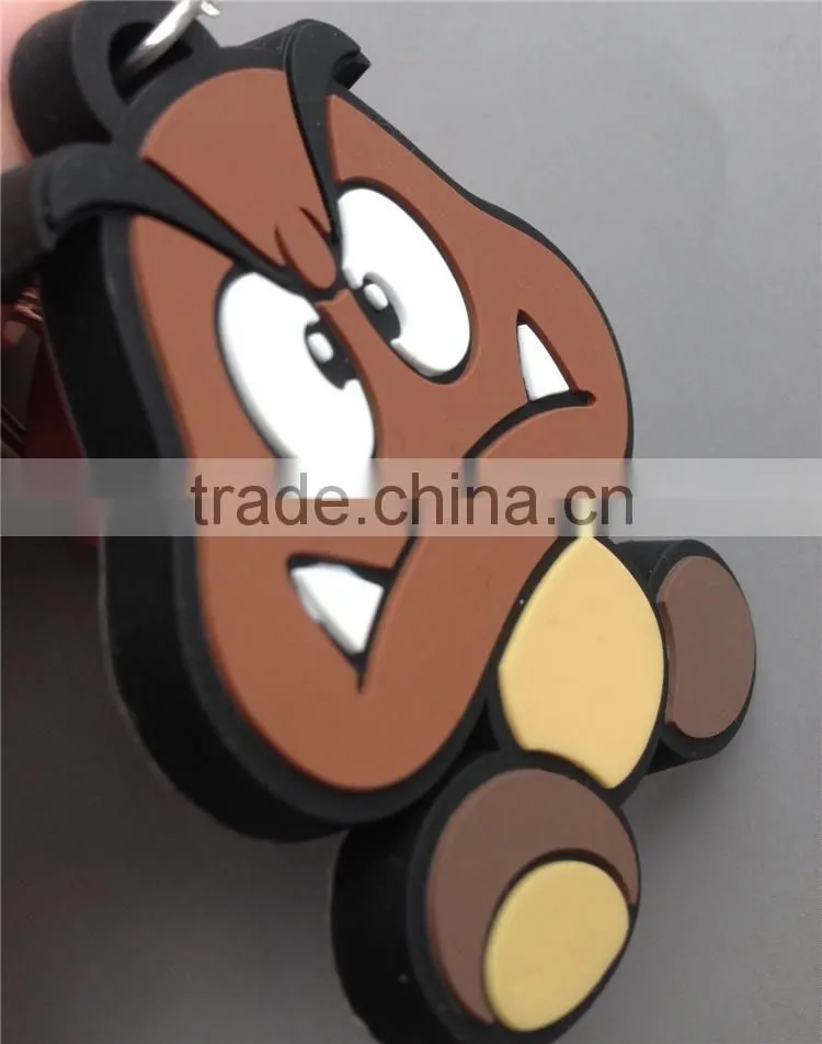 Custom Design Shaped 3D Soft Plastic Rubber PVC Keychain