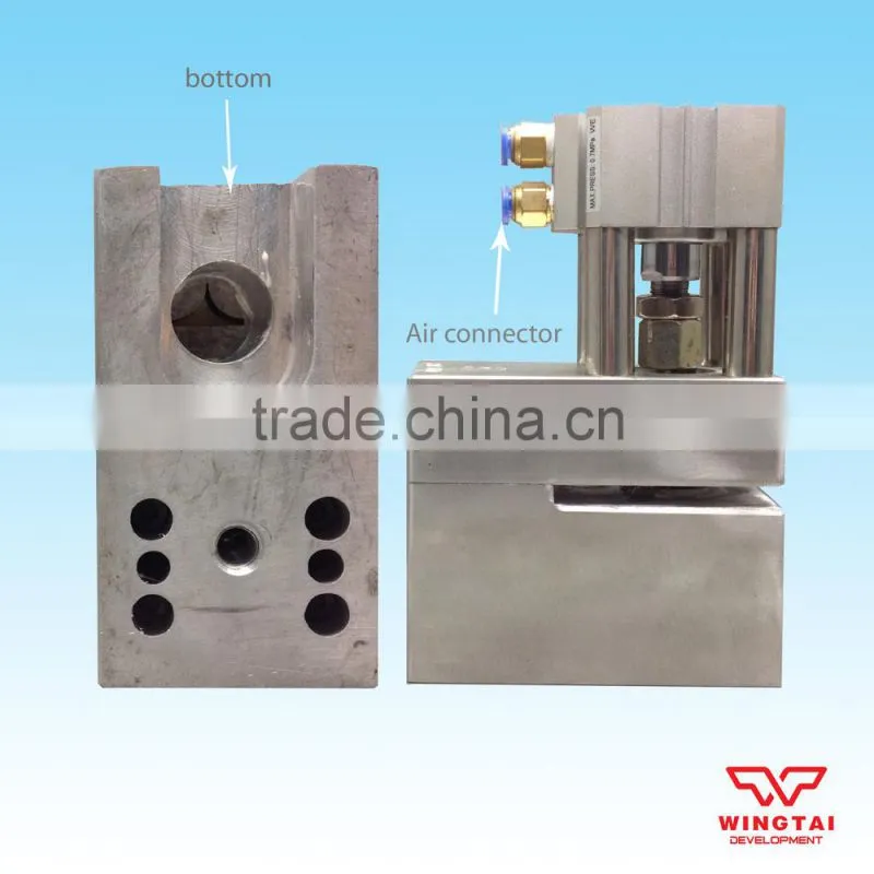 Rounded corner hole drilling machine for plastic sheet