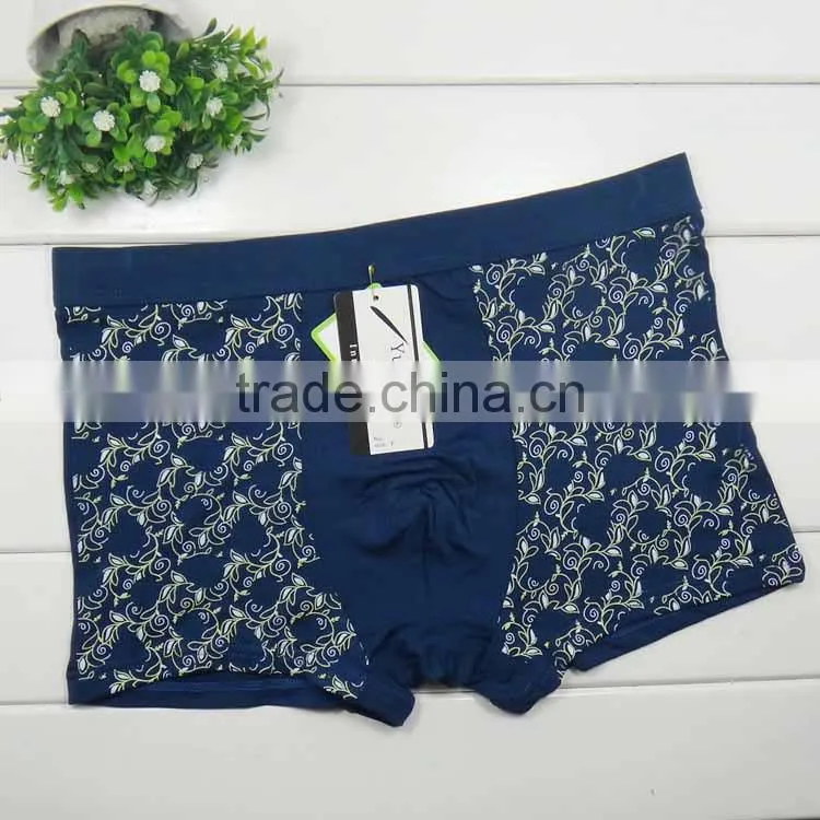 Printed geometry fashion bamboo fiber men briefs stock men boxer briefs boyshort