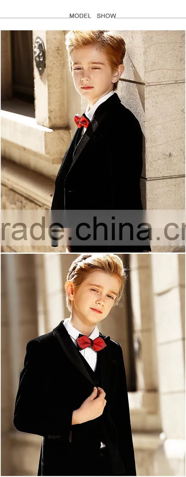 Handsome baby boys black party suits for teenagers