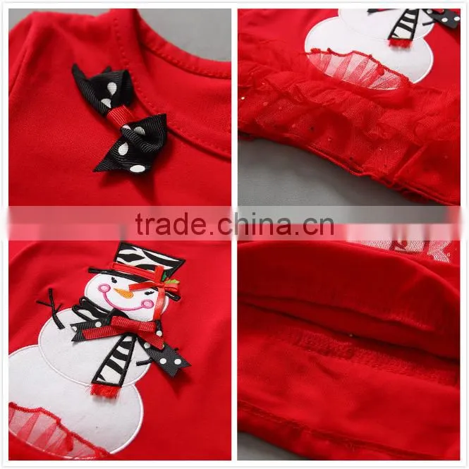 New Design Christmas Snowman Grid Newborn Baby Christmas Outfits