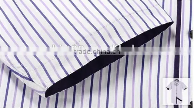 Men's new model t shirts vertical stripes fabric fancy t shirt for men