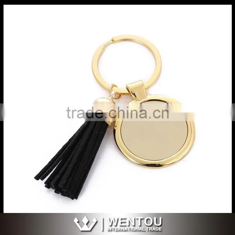 Personalised Suede Leather Tassel Key Chain