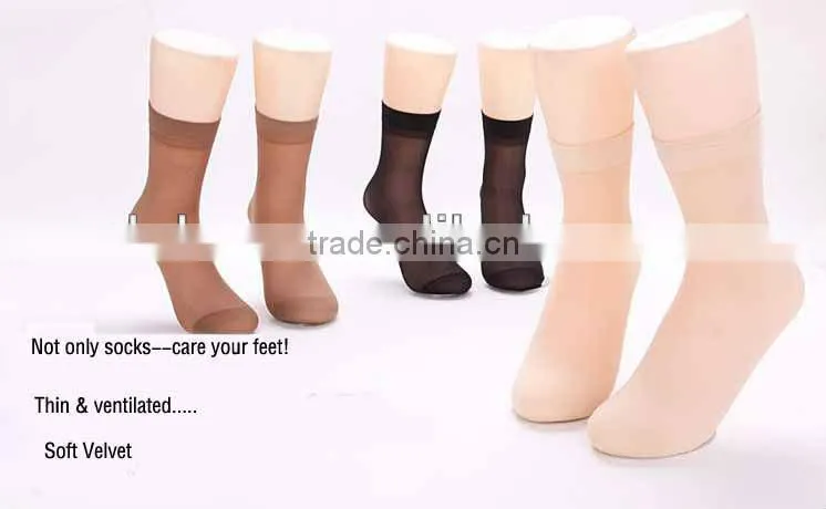 Hot Selling Good Quality Velvet Silk Ultra-thin Transparent Short Daily Socks