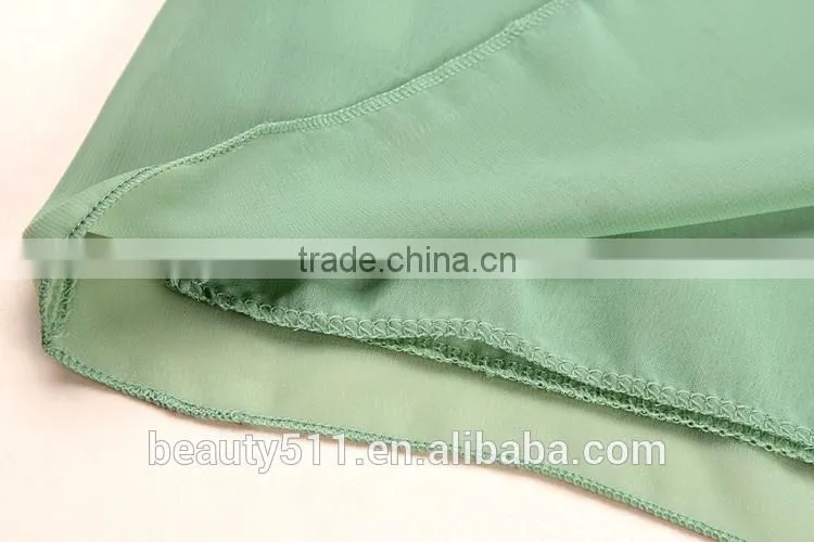 Self cultivation Large Size Chiffon shirt Cool Chiffon shirt short sleeve SD102