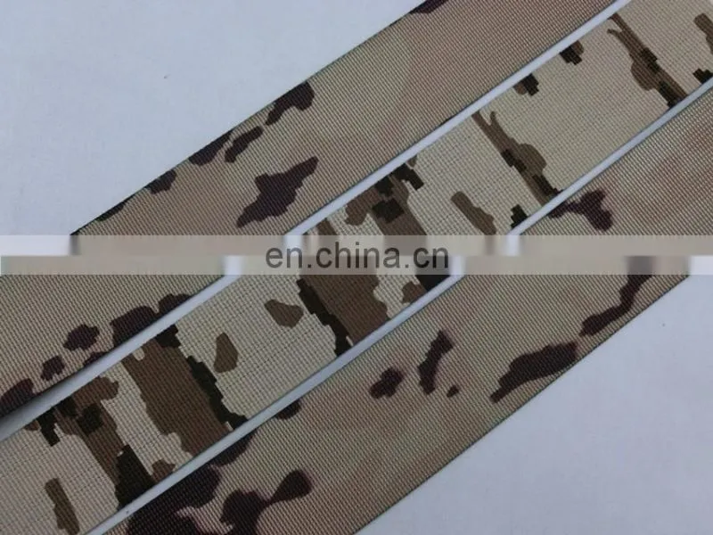 Customized 3/4'' camouflage ribbon military ribbon polyester webbing