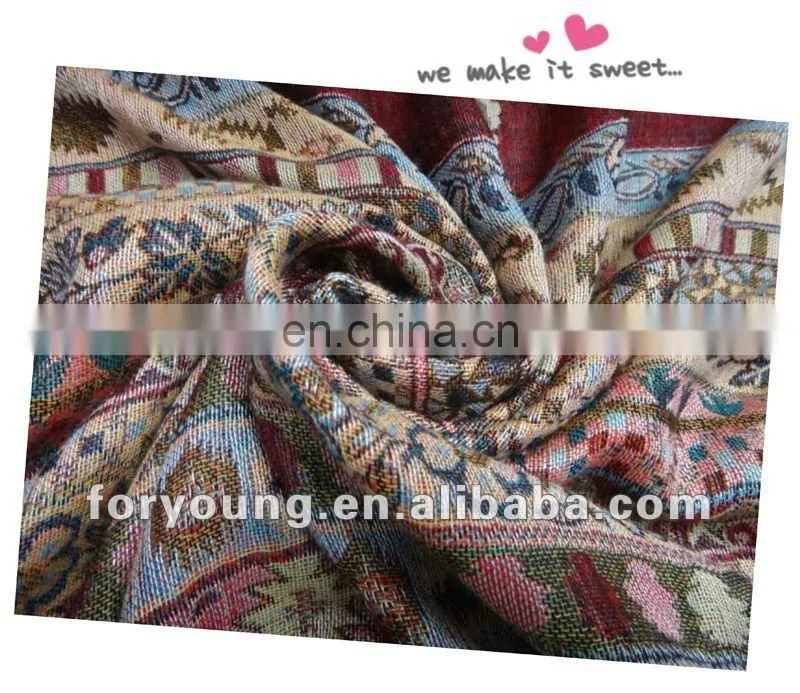 nepal jacquard pashmina shawl