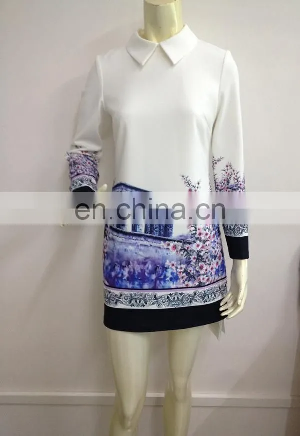 women casual dress in floral digital print