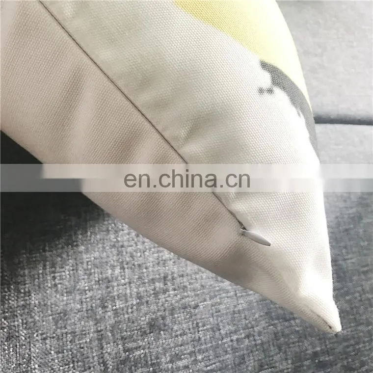 Cute Words Square 100% Polyester Custom Extra Large Linen Cushion Covers