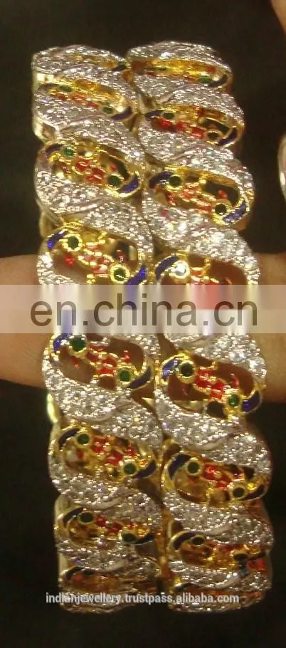 Cubic zircon jewelry bangles manufacturer, Cubic zircon jewellery bangle exporter