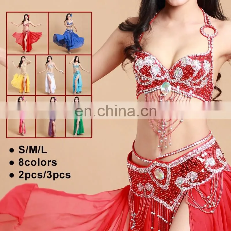 Beading tassel sequins sexy austrial bellydance costumes