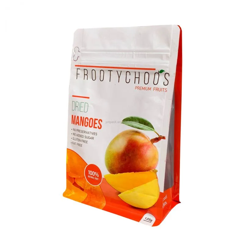 Custom Design High Barrier Plastic Clear Front Food Packing Aluminum Foil Flat Pouch 3 Side Seal Bags With Zipper