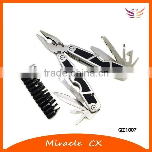 Rubber handle multi function knife pliers
