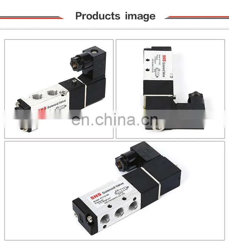 SNS 4V Series Aluminum Alloy Solenoid Valve Air Control 5 way 12v 24v 110v