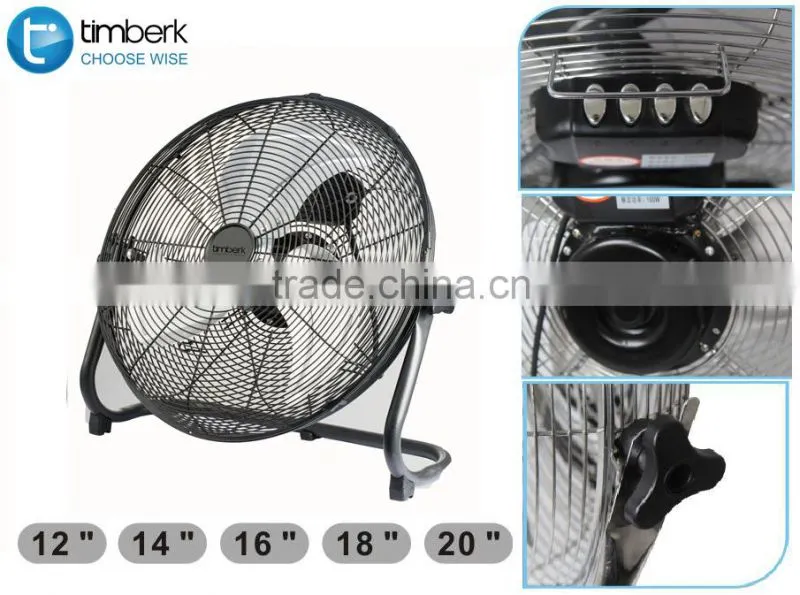 16" inch black painting Floor Fan
