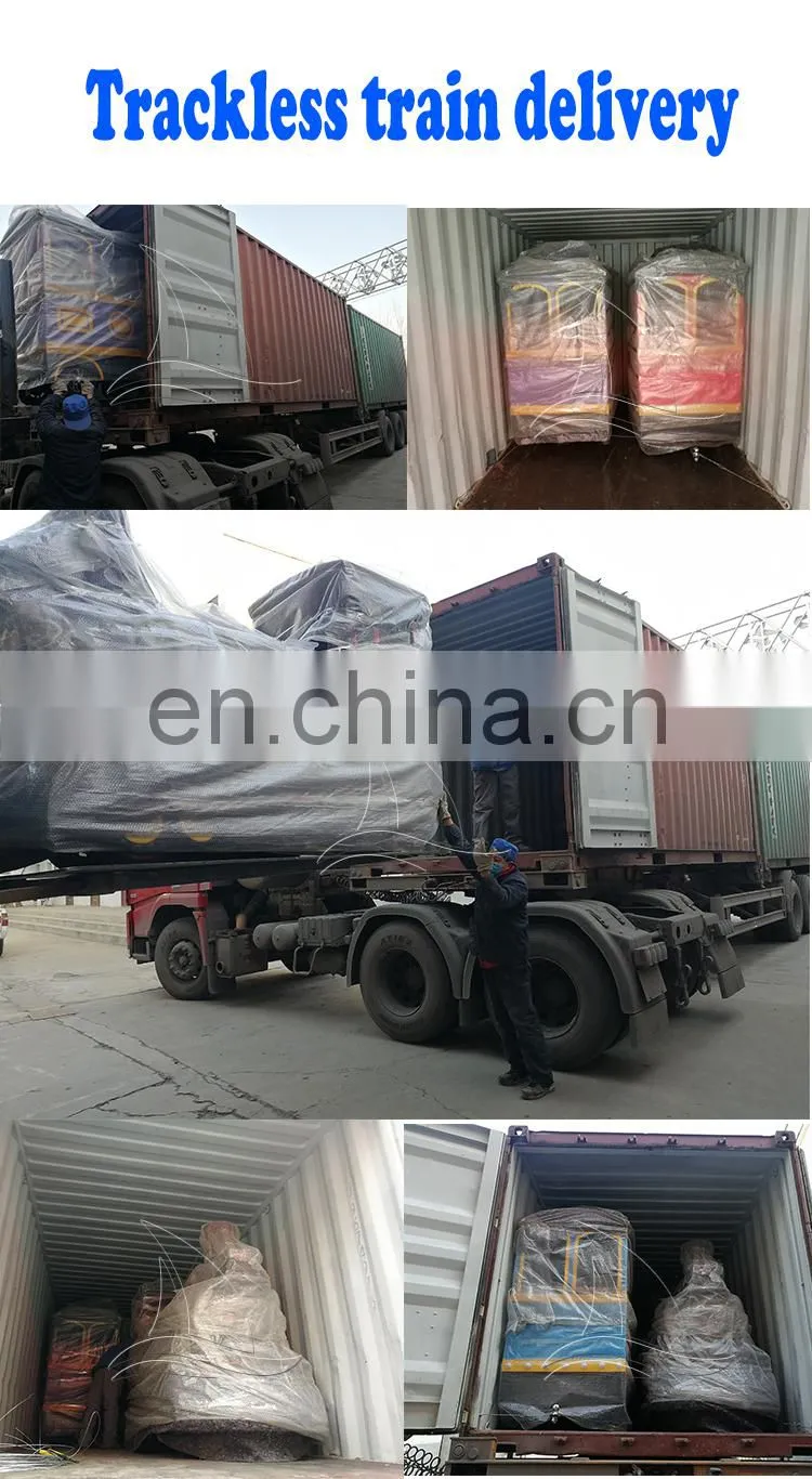 Commercial electric sightseeing trackless train rides for sale