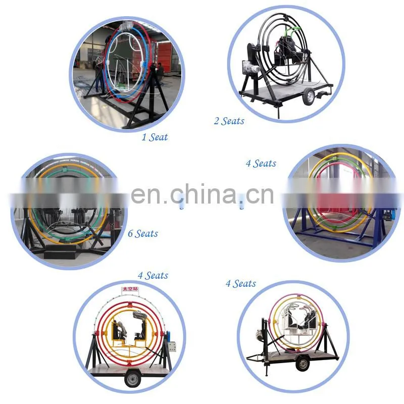 Hot Selling human gyroscope rides Fun Park Playground Human Carnival Rotating Gyroscope Rides