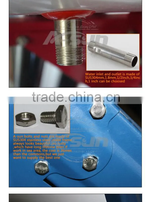 2013 hot selling compact non-pressure solar hot water heater system with feeder tank