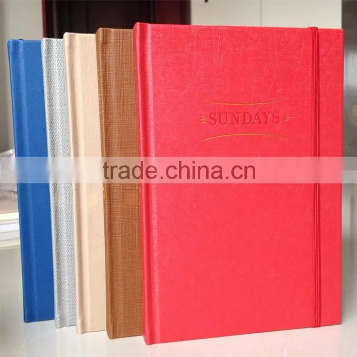 Custom logo notebook with rubber band for closure